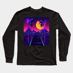 synthwave country side Long Sleeve T-Shirt